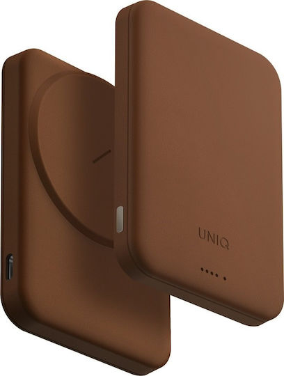 Uniq Lyden Lexa MagSafe Power Bank 5000mAh 20W with USB-C Port Power Delivery Brown