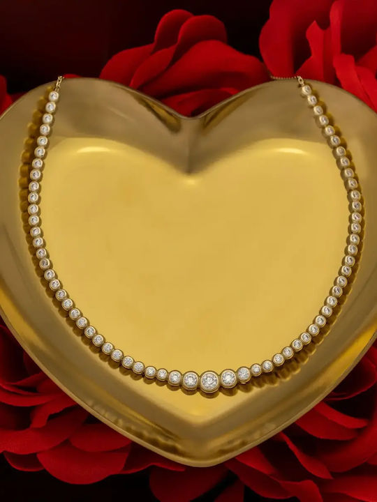Комплект с Колие & Пръстен от Злато 14K с Камъни