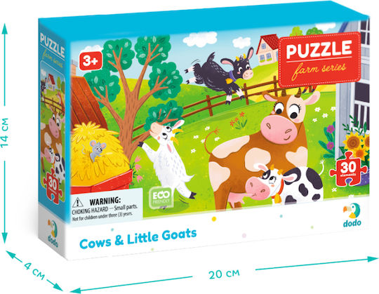 Dodo Puzzle Farm Series Αγελάδες Κατσικάκια 30pcs
