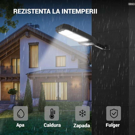 Lampă Solară Stradală cu Senzor de Mișcare, Fotocelulă și Telecomandă IP65