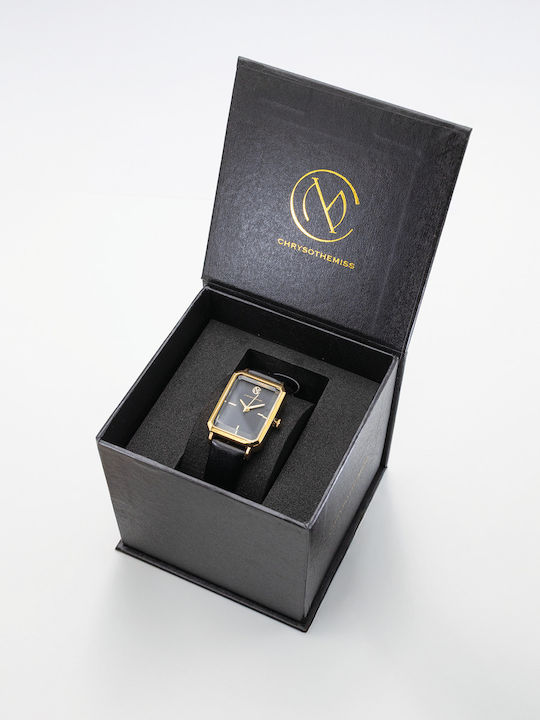 Chrysothemiss Womens Watch Madame Minuit Black Genuine Leather Strap Chrysothemiss Womens Watch Madame Minuit Black Genuine Leather Strap