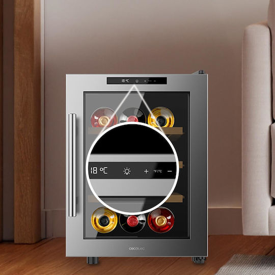 Cecotec Bolero GrandSommelier 1255 CoolWood Συντηρητής Κρασιών 12 Φιαλών