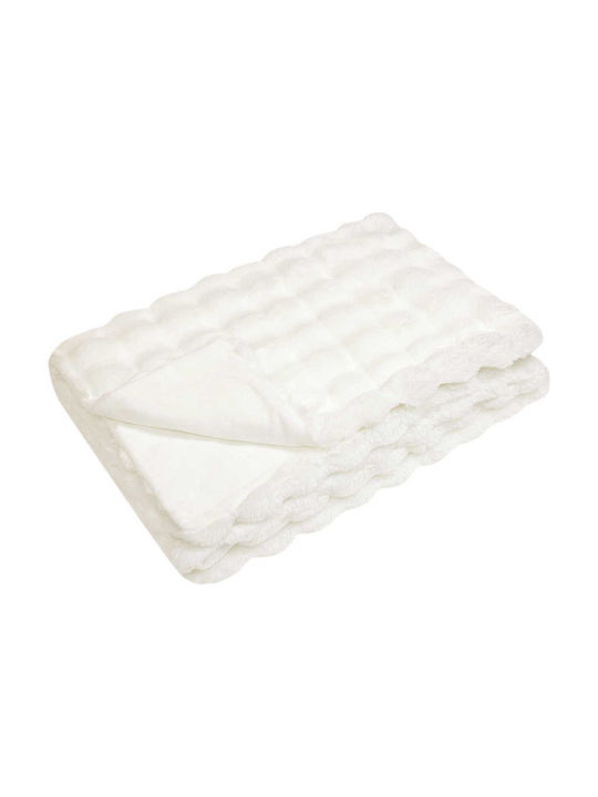 vidaXL Pelzige Decke Übergröße 220x240cm Weiß