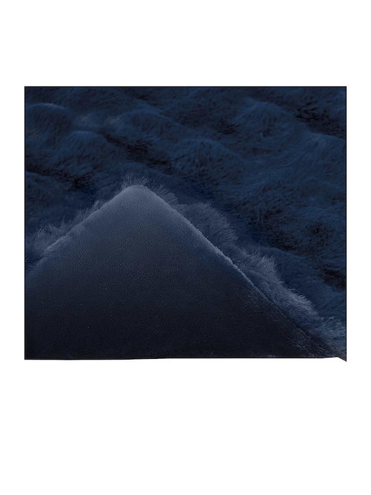 vidaXL Pelzige Decke Übergröße 220x240cm Meeresblau