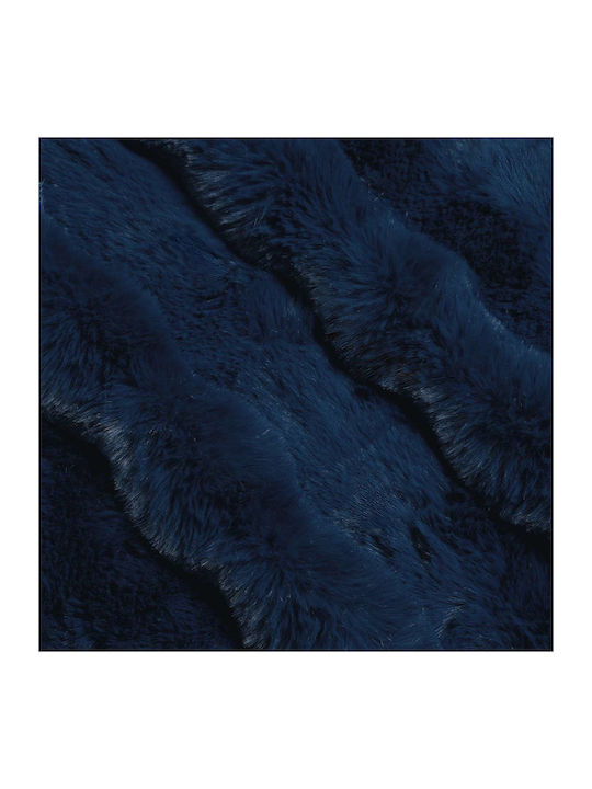 vidaXL Pelzige Decke Übergröße 220x240cm Meeresblau