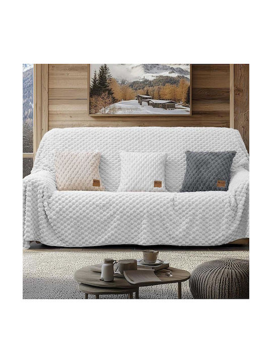 Madi Μαξιλάρι Καναπέ Maisony από Γούνα Grey 45x45εκ.