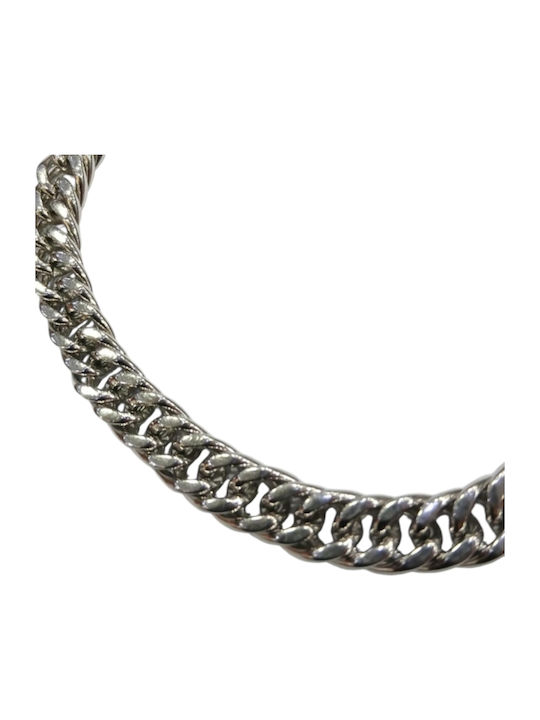 Kalliopi Silver Ανδρικό Βραχιόλι Αλυσίδα από Ατσάλι 22cm