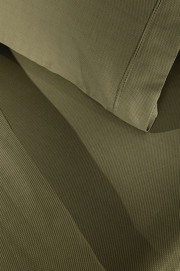 Guy Laroche Παπλωματοθήκη Βαμβακερή Μονή 165x225 Minimal Khaki