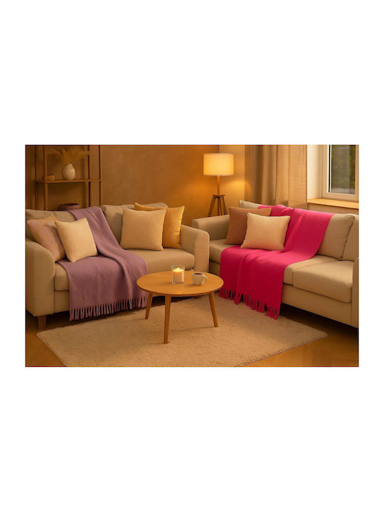 Koopman Ριχτάρι Πολυθρόνας Πλεκτό 160x130εκ. Ροζ 41401-12