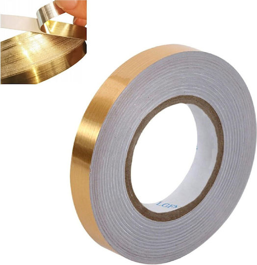 Bandă Adezivă Decorativă Autoadezivă Interior Zola Lungime 50 M Lățime 2 Cm PVC Flexibil Auriu