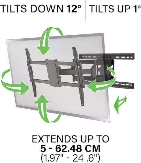 Universal Extendable Wall Tv Mount Sanus 81-228 Cm Black