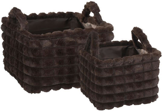 Next Storage Basket Fabric Brown 2pcs