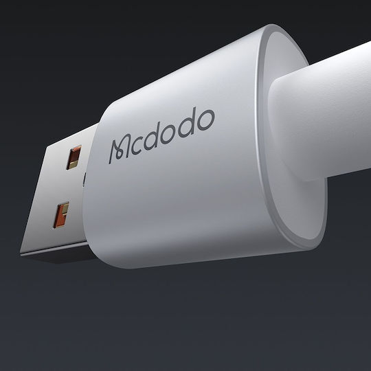 Mcdodo Regular USB 2.0 Cablu USB-C bărbătesc - USB-A 66W Alb 1.2m