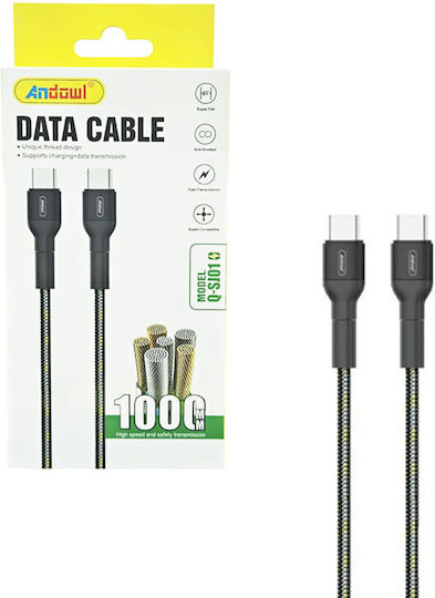 Andowl USB 2.0 Cable USB-C male - USB-C 1m Q-SJ01