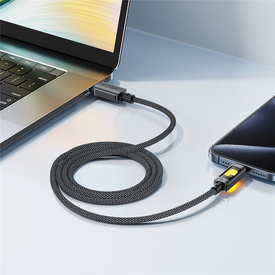 Acefast USB 2.0 Kabel USB-C männlich - USB-C 60W Schwarz 1.2m