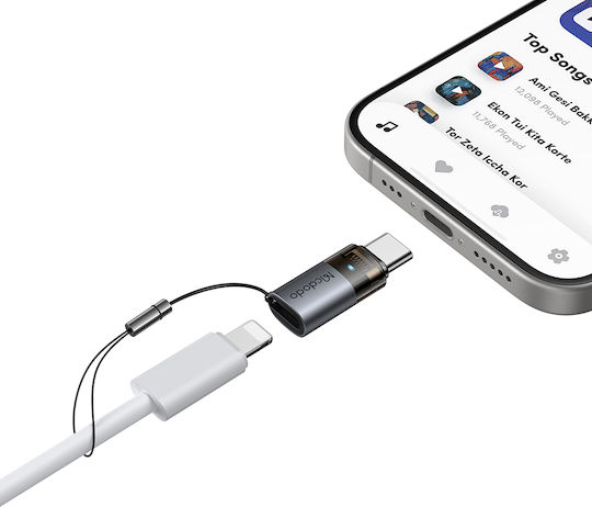 Mcdodo Μετατροπέας Lightning female σε USB-C male Μπλε 1τμχ OT-7610