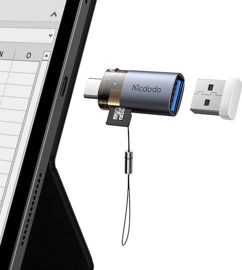 Mcdodo Converter USB-A female to USB-C male Blue 1pcs OT-7600