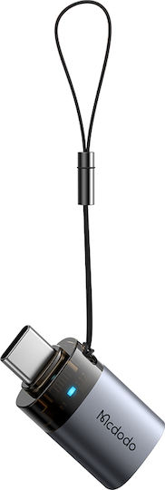 Mcdodo Μετατροπέας USB-A female σε USB-C male Μπλε 1τμχ OT-7400