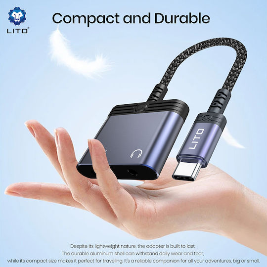 Lito Converter USB-C / 3.5mm male to 3.5mm female 1pcs