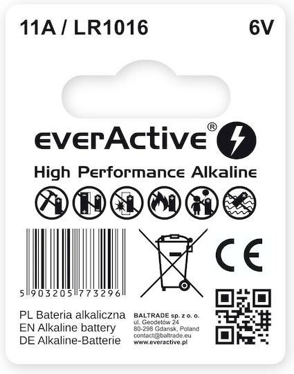 everActive Αλκαλική Μπαταρία A11 6V 1τμχ