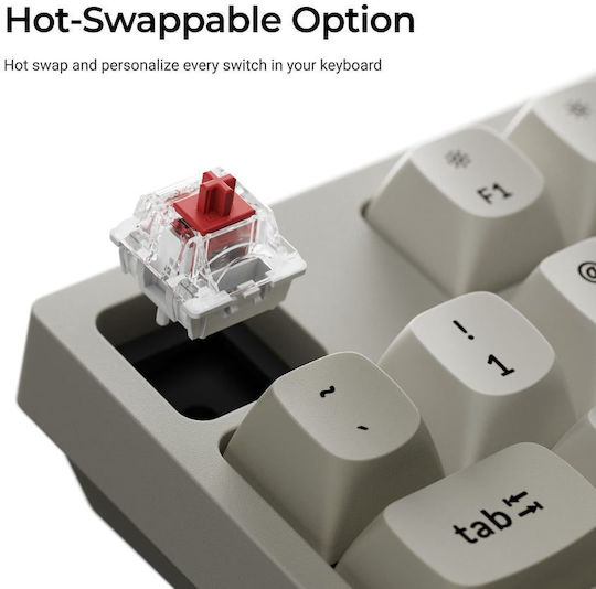 C1 Pro 8K Tastatură de Gaming Mecanică cu Comutatoare Keychron Super Brown și Iluminare RGB C1PX-M3 (Engleză US) Alb