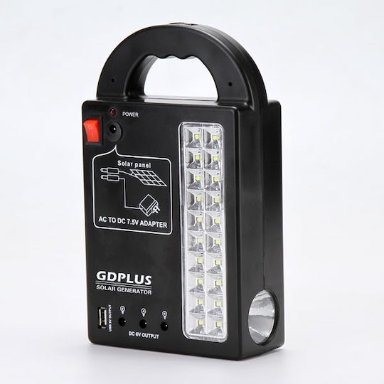 Autonomous Solar Lighting System with Light System , Flash Light , Charger & Remote Control GD-999