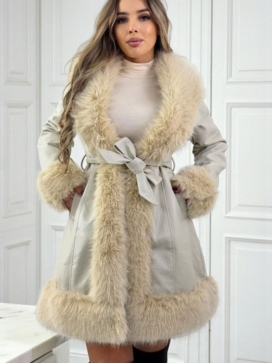 Leder Jacke Leder Cream