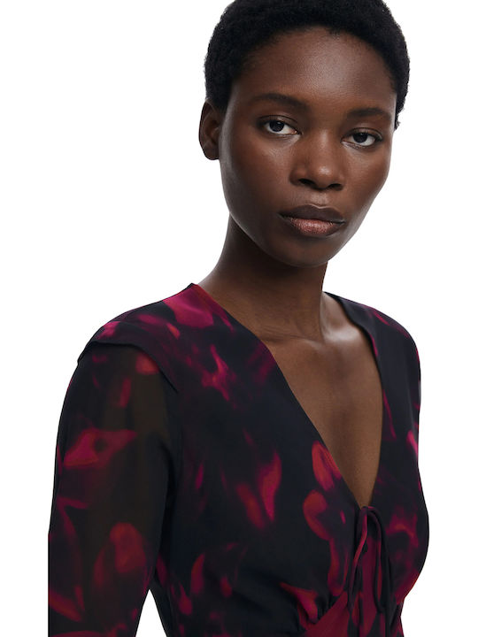 Maxi Abendkleid mit Rüschen Lila