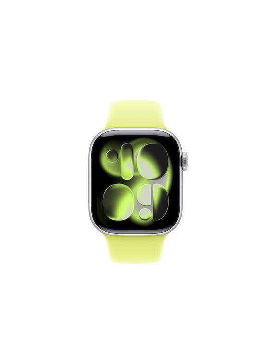 Apple Кайшки За Смарт Часовници Силиконов С Пин Жълт Apple Watch Series 1, 2, 3, 4, 5, 6, SE, 7, 8