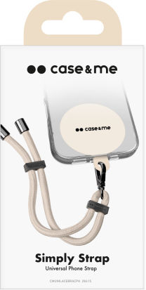 Sbs Case Me Neck Strap Lanyard Patch Smartphones Peach