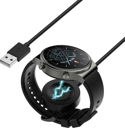 Techsuit Wearable Charger Huawei Watch 4, Huawei Watch 4 Pro, Honor 4 Pro Blackς