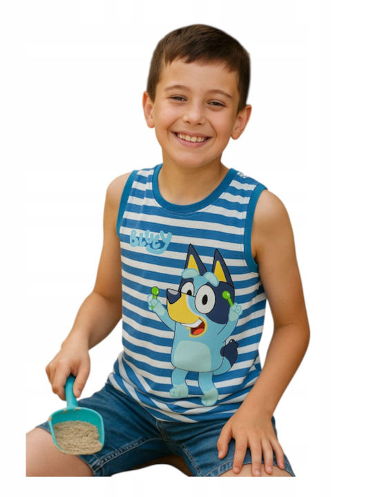 Bluey Παιδικό Φανελάκι Αμάνικο Blue