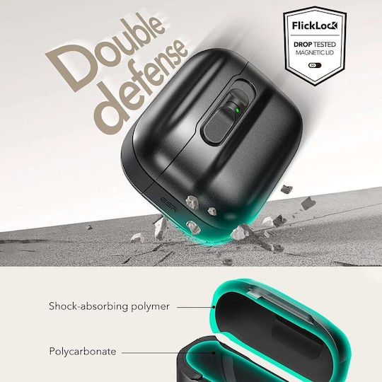 ESR Pulse Magnetic Flicklock Plastic Case in Black for Apple AirPods Pro 3