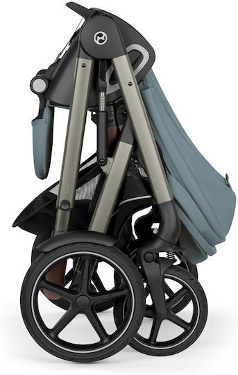 Cybex Talos S Lux Adjustable Baby Stroller Suitable for Newborn Stormy Blue / Taupe Frame 14.2kg