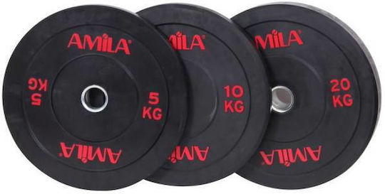 AMILA Set Discuri De Tip Olimpic Cauciucate 1 x 5kg Φ50mm