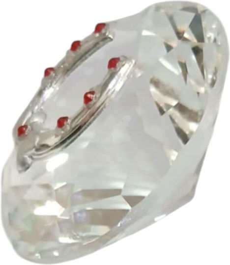Kalliopi Silver Гоури Заключване на скоба Бял 8x8см 1бр