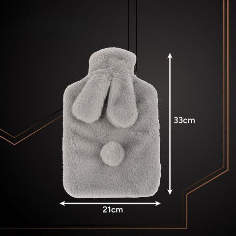 Termofor în culoarea Gri pentru sticle de apă caldă și pachete de gheață Mâini 33x21cm 1800ml