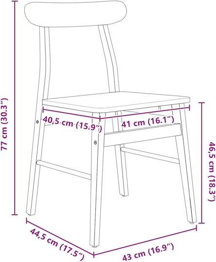 Столички Трапезария Бял 2бр 43x44.5x77бр