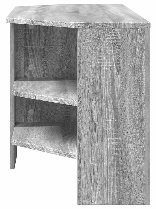 TV-Ständer Grau Spanplatte M102xT40,5xH45cm