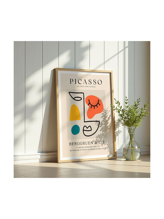 Poster Pablo Picasso Les Dejeurenes Dessins Art243 60cm X 90cm Black Wooden Frame