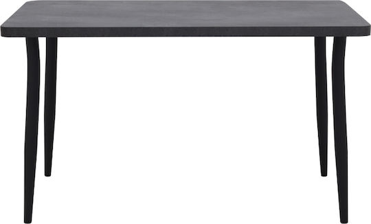Levico Tisch Speisesaal Holz Dark Concrete Grey 120x70x75cm