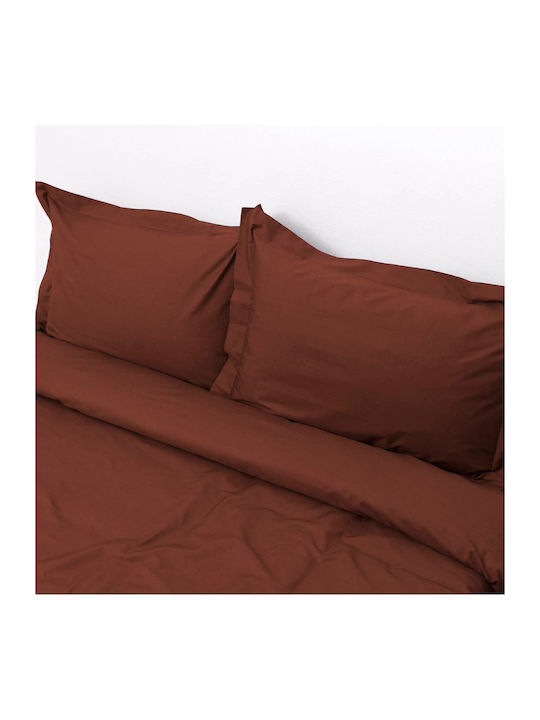Viopros Σετ Κουβερλί Υπέρδιπλο Σοκολά 220x240cm