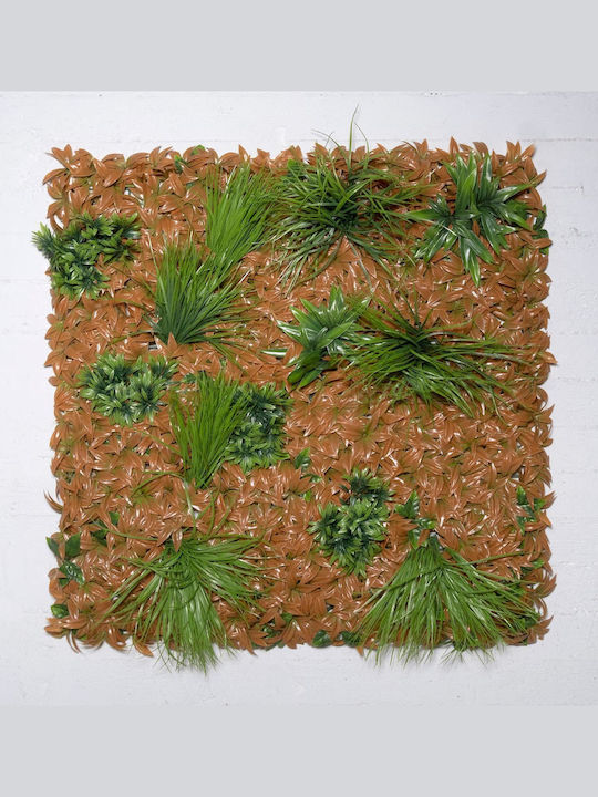 Supergreens Artificial Foliage Panel Ficus Grass Browny 1x1m Artificial