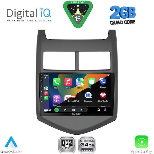 Digital IQ Ηχοσύστημα Αυτοκινήτου για Chevrolet Aveo 2011-2014 (Bluetooth/USB/WiFi/GPS/Apple-Carplay/Android-Auto) με Οθόνη Αφής 9"