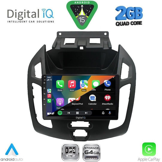 Digital IQ Ηχοσύστημα Αυτοκινήτου για Ford Transit Connect 2013-2018 (Bluetooth/USB/WiFi/GPS/Apple-Carplay/Android-Auto) με Οθόνη Αφής 9"