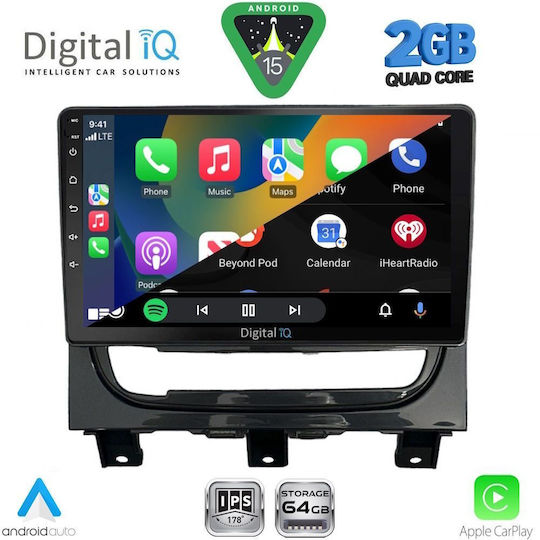 Digital IQ Car Audio System for Fiat Strada 2012-2020 (Bluetooth/USB/WiFi/GPS/Apple-Carplay/Android-Auto) with Touch Screen 9"
