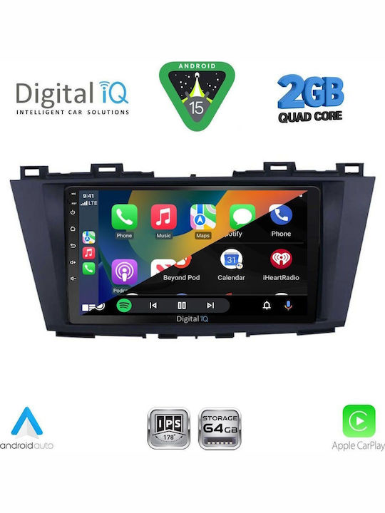 Digital IQ Car Audio System for Mazda 5 2011-2020 (Bluetooth/USB/WiFi/GPS/Apple-Carplay/Android-Auto) with Touch Screen 9"