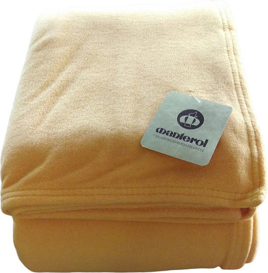 Manterol Casa Arica Κουβέρτα Ισπανίας Fleece Μονή 160x240εκ. Πορτοκαλί