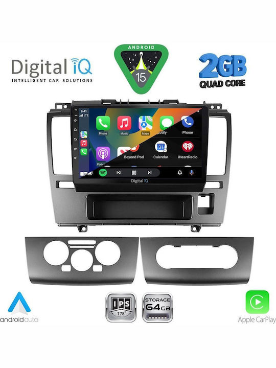 Digital IQ Car Audio System for Nissan Tiida 2004-2013 (Bluetooth/USB/WiFi/GPS/Apple-Carplay/Android-Auto) with Touch Screen 9"
