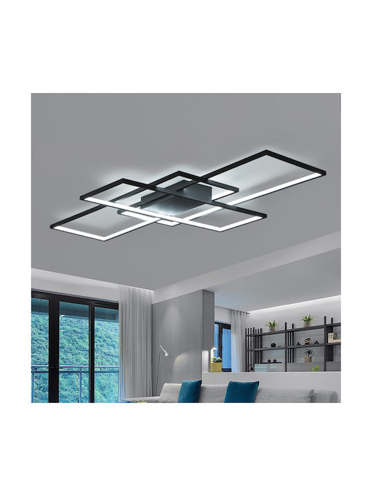 Home Lighting Πλαφονιέρα Οροφής 58εκ. Μαύρη με Ενσωματωμένο LED